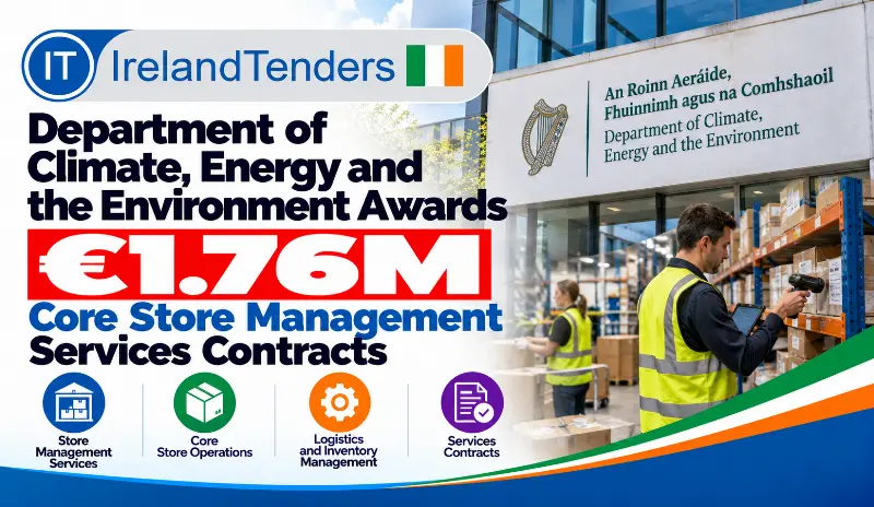 Department of Climate, Energy and the Environment Awards €1.76M Core Store Management Services Contracts