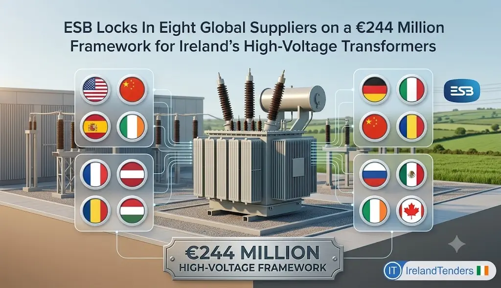 ESB Locks In Eight Global Suppliers on a €244 Million Framework for Ireland's High-Voltage Transformers