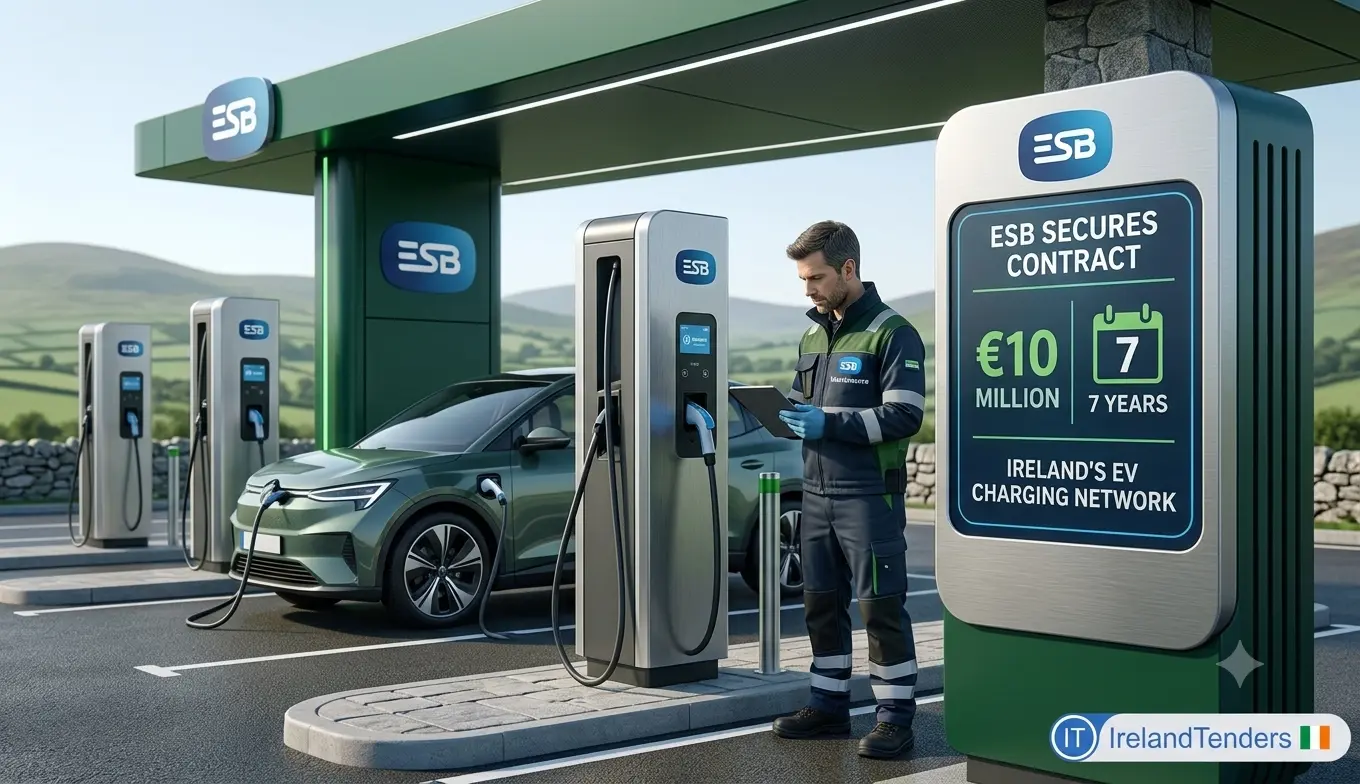 ESB Secures €10 Million, 7-Year Maintenance Contract for Ireland's EV Charging Network