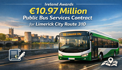 Ireland Awards €10.97 Million Public Bus Services Contract for Limerick City Route 310
