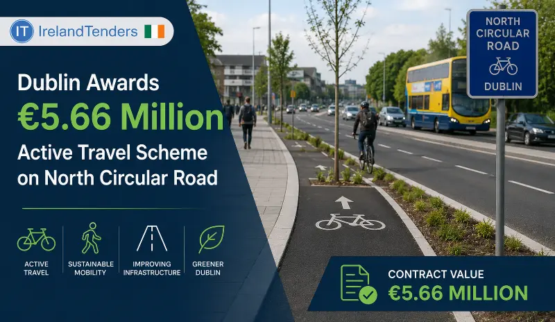 Dublin Awards €5.66 Million Active Travel Scheme on North Circular Road